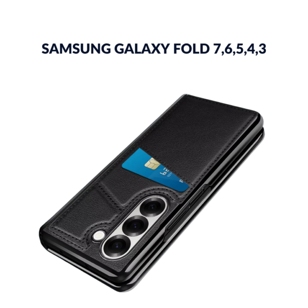 Pochette Samsung | Galaxy Z Fold 3/4/5 / 6 / 7en Cuir/ avec Blindé et Porte-Cartes