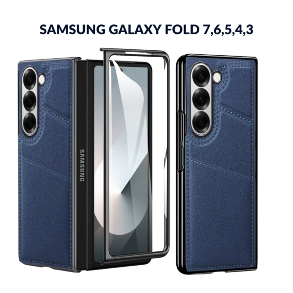 Pochette Samsung | Galaxy Z Fold 3/4/5 / 6 / 7en Cuir/ avec Blindé et Porte-Cartes