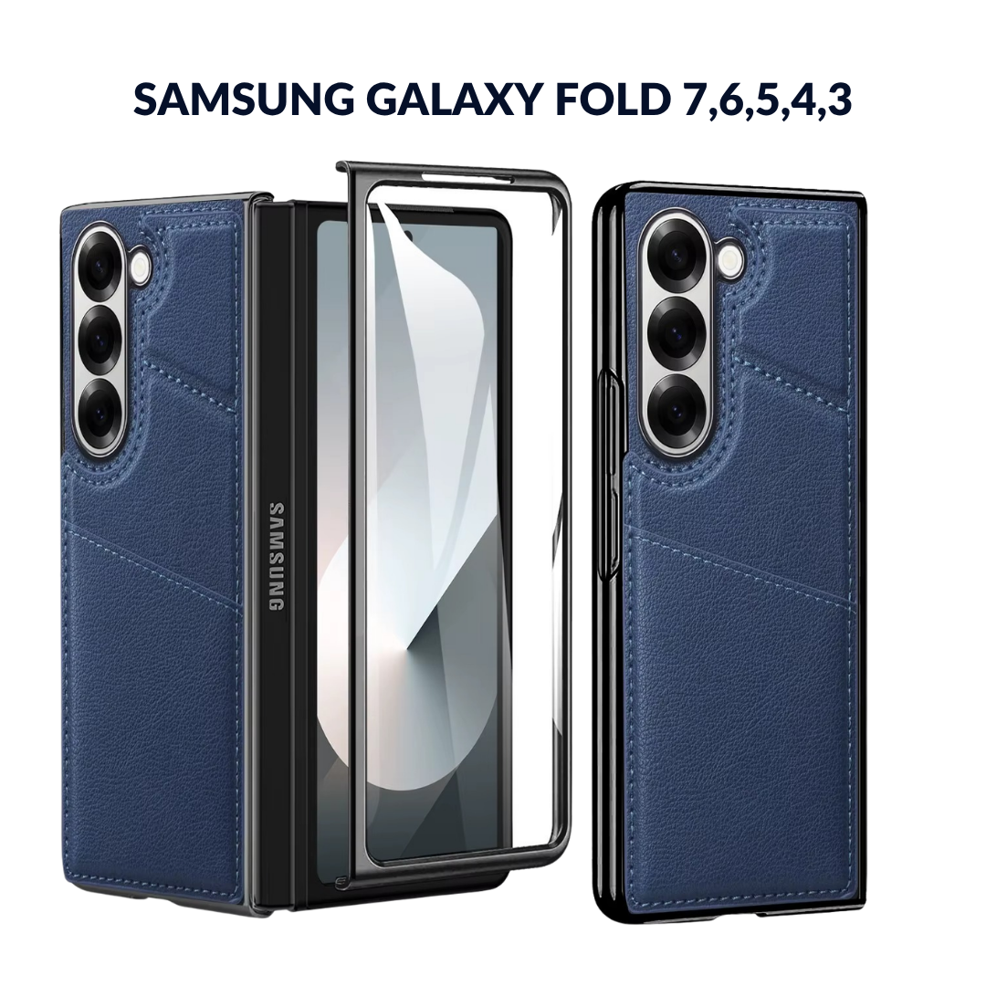 Pochette Samsung | Galaxy Z Fold 3/4/5 / 6 / 7en Cuir/ avec Blindé et Porte-Cartes