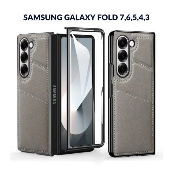 Pochette Samsung | Galaxy Z Fold 3/4/5 / 6 / 7en Cuir/ avec Blindé et Porte-Cartes