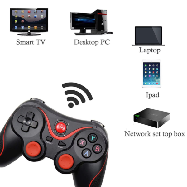 Manette Bluetooth Sans Fil C8S pour Android, iPhone, PC et Smart TV – Avec Support Téléphone