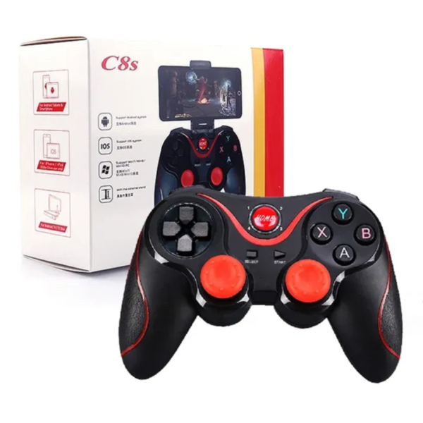 Manette Bluetooth Sans Fil C8S pour Android, iPhone, PC et Smart TV – Avec Support Téléphone