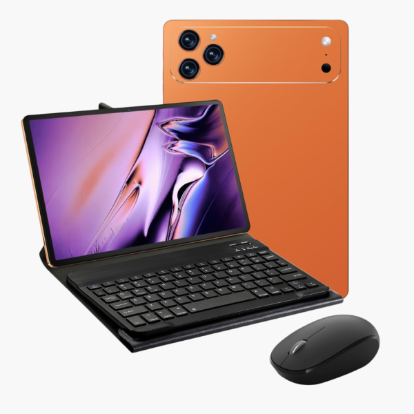 Type : tablette tactile avec accessoires Écran tactile grand format Clavier sans fil inclus Souris sans fil incluse Support arrière intégré au clavier/étui Design fin et moderne Format portable Adaptée au travail, aux études et au divertissement Navigation Internet, vidéos, applications et bureautique Disponible en plusieurs coloris selon le modèle