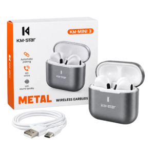 Écouteurs Bluetooth KM-STAR KM-MINI 3 – Metal Wireless Earbuds