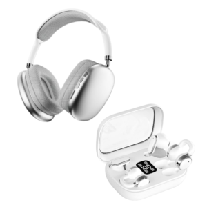 Profitez d’une expérience audio immersive avec le casque sans fil LANGEER, accompagné d’écouteurs Bluetooth TWS pour répondre à tous vos besoins. Son design élégant en finition argentée, ses coussinets confortables et ses fonctionnalités pratiques en font un accessoire idéal pour écouter de la musique, regarder des vidéos et passer des appels.